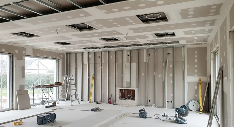 Isolation intérieure et faux plafond placo dans une villa à Montferrier-sur-Lez